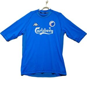 Vintage Kappa FC Copenhagen Soccer Futbol Jersey Blue Mens Medium 2006-07 Jr XXL